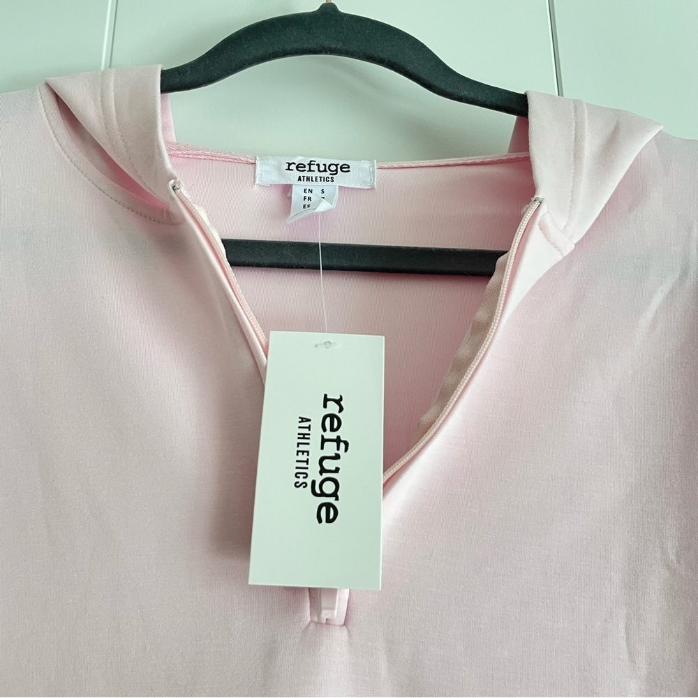 3/$45 Baby Pink Half Zip Hoodie Sweatshirt - Picture 6 of 7
